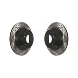 Rear Drilled Slot Brake Rotor Pair For Kia Sorento Hyundai Santa Fe Sport Sedona