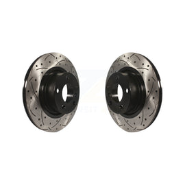 Rear Coated Drilled Slotted Disc Brake Rotors Pair For BMW X3 X4