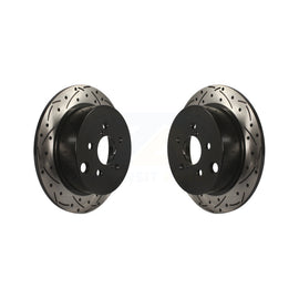 Rear Drilled Slot Disc Brake Rotor Pair For Subaru Forester Impreza Crosstrek XV