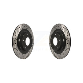 Rear Drilled Slot Brake Rotors Pair For Mitsubishi Outlander Sport Eclipse Cross