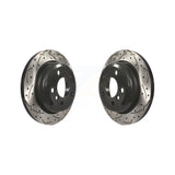 Rear Drill Slot Brake Rotor Pair For BMW 328i xDrive 320i 330i 428i 430i Gran GT