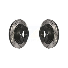 Rear Drilled Slot Brake Rotors Pair For BMW 328i 320i 428i 228i 230i 328d xDrive