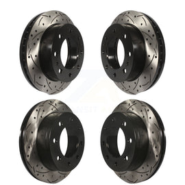Front Rear Drill Slot Brake Rotor Kit For Chevrolet Silverado 2500 HD GMC Sierra