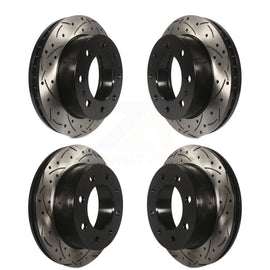 Front Rear Drill Slot Brake Rotor Kit For Chevrolet Express 2500 GMC Savana 3500