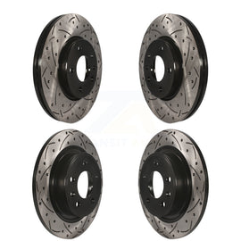 Front Rear Drill Slot Disc Brake Rotor Kit For Chevrolet Cruze Buick Verano Volt