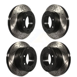 Front Rear Drilled Slot Disc Brake Rotor Kit For Ford F-250 Super Duty F-350 4WD