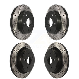 Front Rear Drilled Slot Brake Rotor Kit For Ram 1500 Dodge Durango Classic Aspen