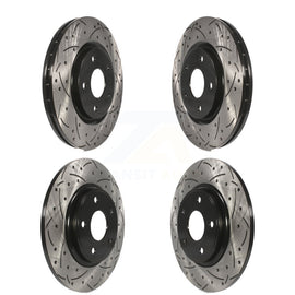 Front Rear Drill Slot Brake Rotor Kit For Dodge Grand Caravan Journey Chrysler &