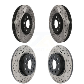 Front Rear Drilled Slot Disc Brake Rotor Kit For Jeep Renegade Compass Fiat 500X