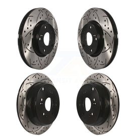 [Front+Rear] 2005-2006 Honda CR-V Premium OE Drilled & Slotted Brake Rotor Kit For Max Performance Braking