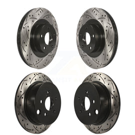 Front Rear Coat Drill Slot Disc Brake Rotor Kit For Subaru Forester XV Crosstrek