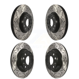 Front Rear Drilled Slot Brake Rotor Kit For Volkswagen Tiguan CC Passat GTI Audi