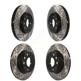 Front Rear Drill Slot Brake Rotor Kit For Volkswagen Audi Beetle A3 Golf Quattro