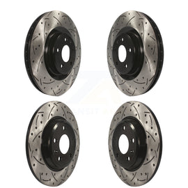 Kit de rotor de frein à fente percé avant et arrière pour Audi Q5 A6 avec diamètre 345 mm 