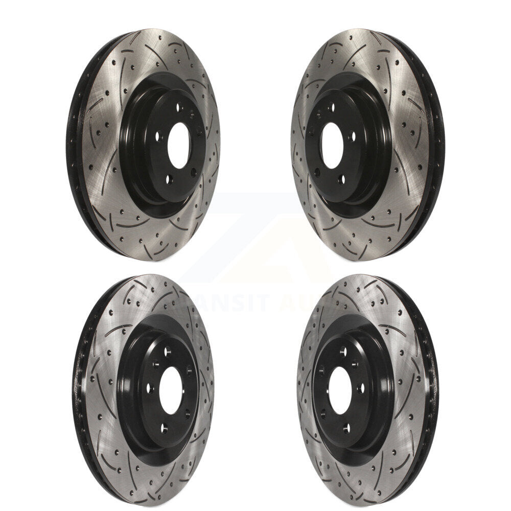 Front Rear Drill Slot Brake Rotor Kit For Audi Q5 Porsche Macan A6 Quattro S4 S5