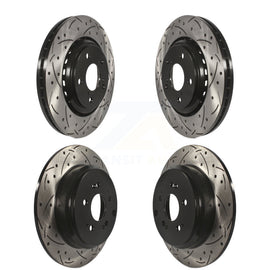 [Front+Rear] 2015-2017 Honda Odyssey Premium OE Drilled & Slotted Brake Rotor Kit For Max Performance Braking