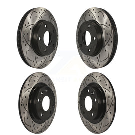 [Front+Rear] 2016-2018 Mazda CX-3 FWD Premium OE Drilled & Slotted Brake Rotor Kit For Max Performance Braking