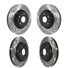 Charger l&#39;image dans la galerie, Front Rear Drill Slot Disc Brake Rotor Kit For Cadillac CT6 Chevrolet CT5 Camaro