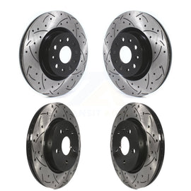 Front Rear Drill Slot Disc Brake Rotor Kit For Cadillac CT6 Chevrolet CT5 Camaro