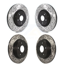 Charger l&#39;image dans la galerie, Front Rear Coated Drilled Slotted Disc Brake Rotors Kit For Ford Focus ST