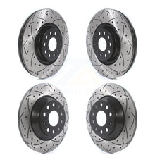 Load image into Gallery viewer, Front Rear Coated Drilled Slot Disc Brake Rotors Kit For Volkswagen Tiguan Jetta