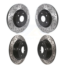 Load image into Gallery viewer, Front Rear Coated Drilled Slotted Disc Brake Rotors Kit For Honda Accord