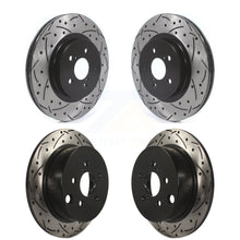 Charger l&#39;image dans la galerie, Front Rear Coated Drilled Slot Disc Brake Rotor Kit For Subaru Crosstrek Impreza