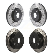 Load image into Gallery viewer, Front Rear Coated Drilled Slotted Disc Brake Rotors Kit For Subaru Impreza