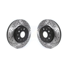 Charger l&#39;image dans la galerie, Front Drill Slot Disc Brake Rotor Pair For Chevrolet Camaro Cadillac CTS CT6 CT5