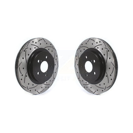 Front Coated Drilled Slotted Disc Brake Rotors Pair For Subaru Crosstrek Impreza