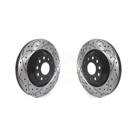 Rear Drill Slot Brake Rotors Pair For Volkswagen Atlas CC Passat GTI Audi Golf R