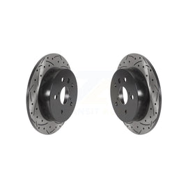 Rear Coated Drilled Slotted Disc Brake Rotors Pair For Toyota Camry