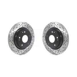 [Rear] 2017-2020 Honda Civic Si Premium OE Drilled & Slotted Brake Rotor Kit For Max Performance Braking