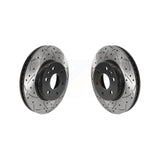 [Front] 2015-2020 Chevrolet Colorado GMC Canyon Premium OE Drilled & Slotted Brake Rotor Kit For Max Performance Braking