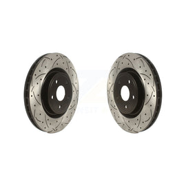Front Drilled Slot Disc Brake Rotors Pair For Jeep Grand Cherokee Dodge Durango