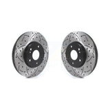 Front Drill Slot Brake Rotor Pair For Honda Accord Acura Pilot Odyssey TL TSX CL