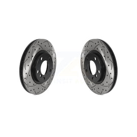 Front Coated Drill Slot Disc Brake Rotor Pair For Mini Cooper Countryman Paceman