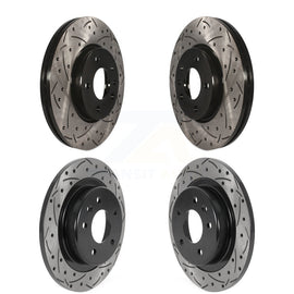 Front Rear Drilled Slot Brake Rotor Kit For Chevrolet Equinox Malibu GMC Terrain