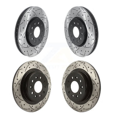 Charger l&#39;image dans la galerie, Front Rear Coated Drilled Slotted Disc Brake Rotors Kit For Buick Envision