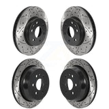 Front Rear Drilled Slot Disc Brake Rotors Kit For Chevrolet Colorado GMC Canyon