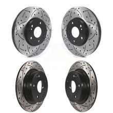 Load image into Gallery viewer, Front Rear Coated Drilled Slot Disc Brake Rotors Kit For Honda Accord Acura TSX