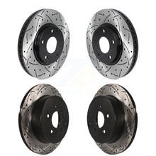 Load image into Gallery viewer, Front Rear Coated Drilled Slot Disc Brake Rotors Kit For Nissan Quest Pathfinder