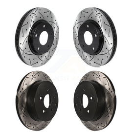 Front Rear Coated Drilled Slot Disc Brake Rotors Kit For Nissan Quest Pathfinder