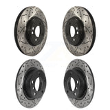 Front Rear Coated Drilled Slot Disc Brake Rotors Kit For Mini Cooper Countryman