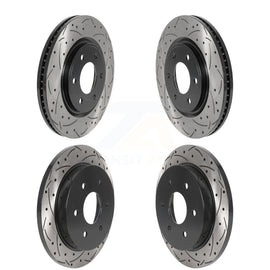 Front Rear Drill Slot Disc Brake Rotor Kit For Nissan Armada TITAN INFINITI QX56