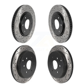 Front Rear Drill Slot Disc Brake Rotors Kit For INFINITI Nissan Armada QX80 QX56