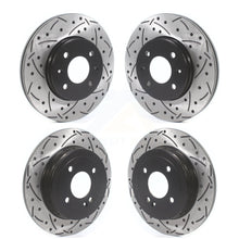 Load image into Gallery viewer, Front Rear Coated Drilled Slot Disc Brake Rotors Kit For Hyundai Accent Kia Rio