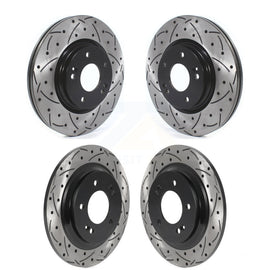 Front Rear Drilled Slot Brake Rotor Kit For Kia Optima Hyundai Sonata Elantra GT