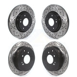 Front Rear Coat Drill Slot Disc Brake Rotors Kit For Hyundai Tucson Kia Sportage