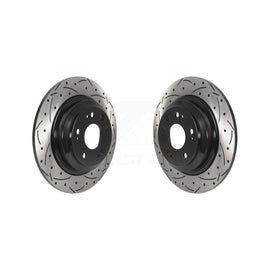 [Rear] 2009-2014 Acura TL Premium OE Drilled & Slotted Brake Rotor Kit For Max Performance Braking